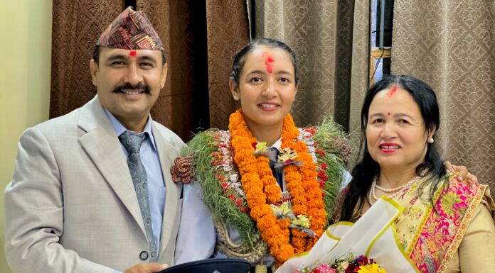 बुवाको प्रेरणाले प्रहरी निरीक्षक बनिन् बाँकेकी अरुणा बुढाक्षेत्री, देशसेवामा समर्पित हुने लक्ष्य
